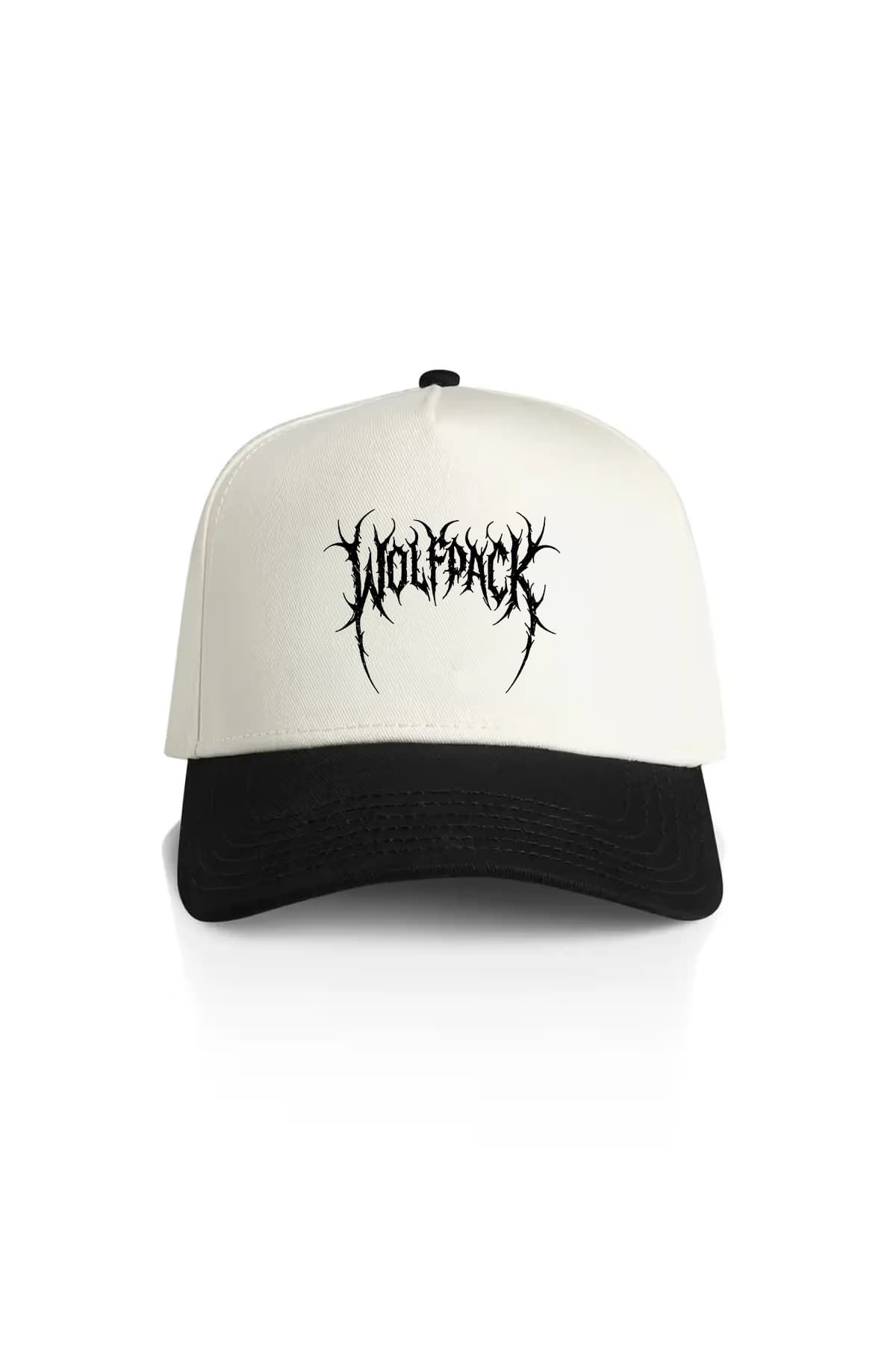 Bone hat with BLACK MIND FRAME CAP print - Wolfpack Clothing