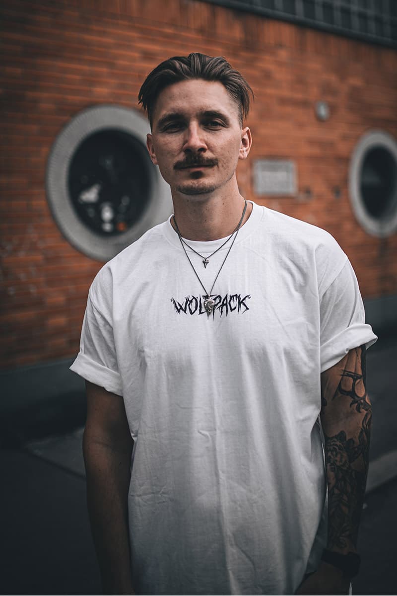 White t-shirt with BLIND WEREWOLF TEE UNISEX print - Wolfpack Clothing