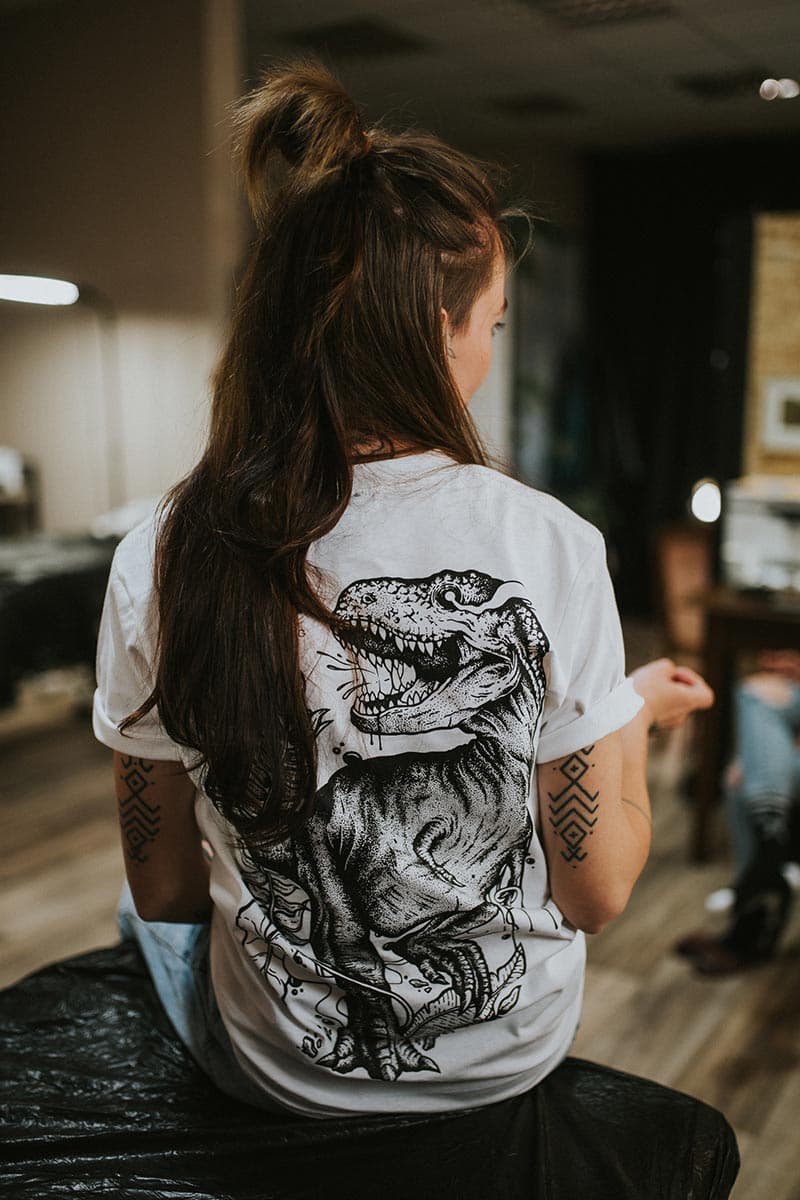 White t-shirt with THE TYRANT TEE UNISEX print - Wolfpack Clothing