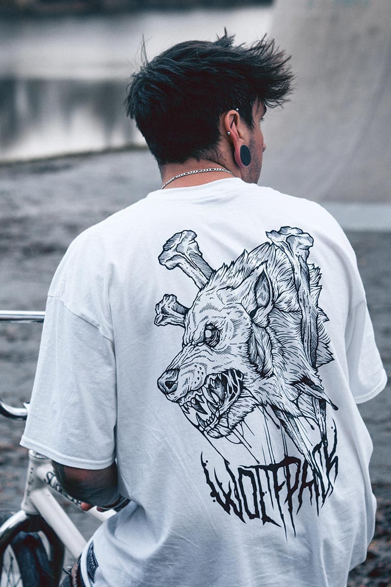 White t-shirt with UNDEAD TEE UNISEX print - Wolfpack Clothing