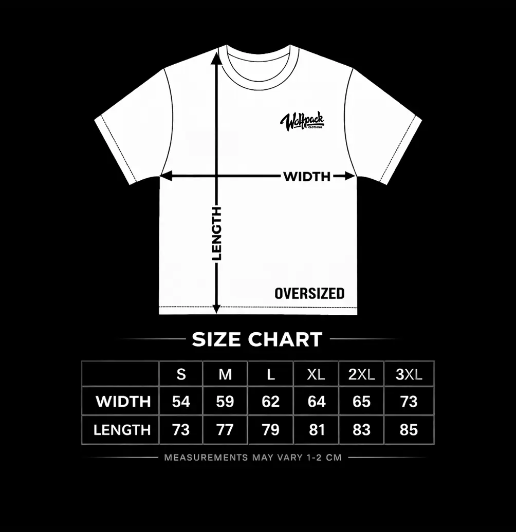 VOLTGNAW OVERSIZED TEE UNISEX size chart