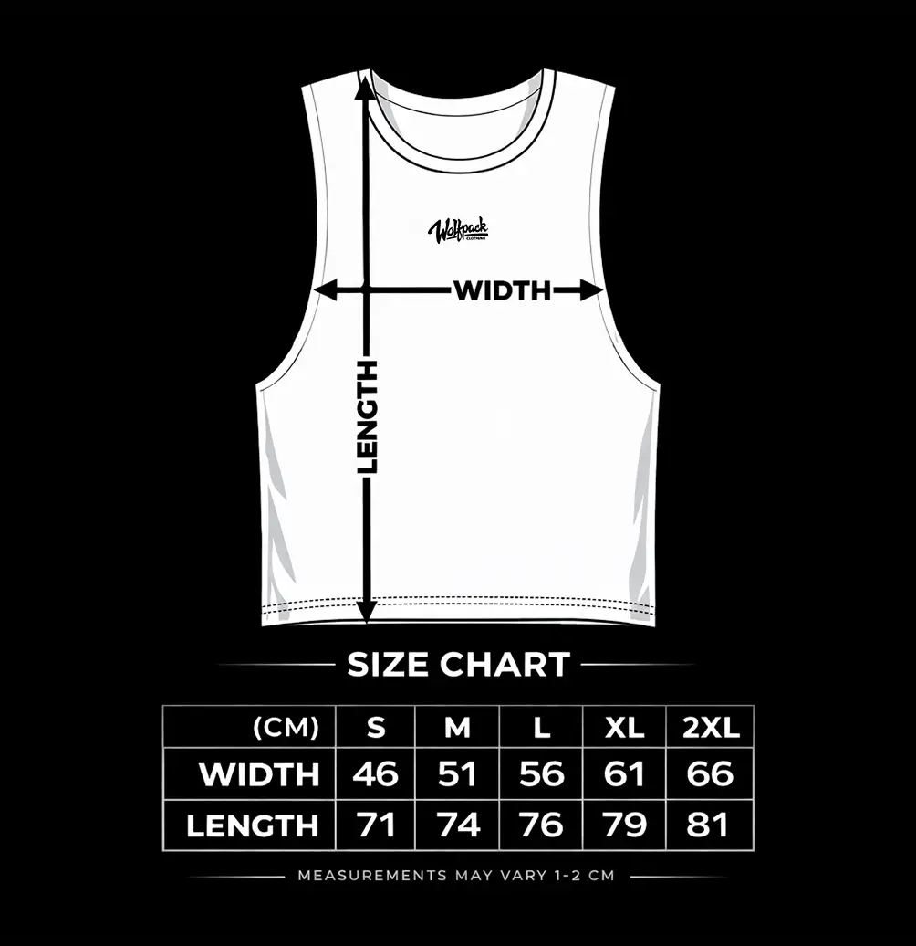 ECLIPSE TANK TOP UNISEX size chart