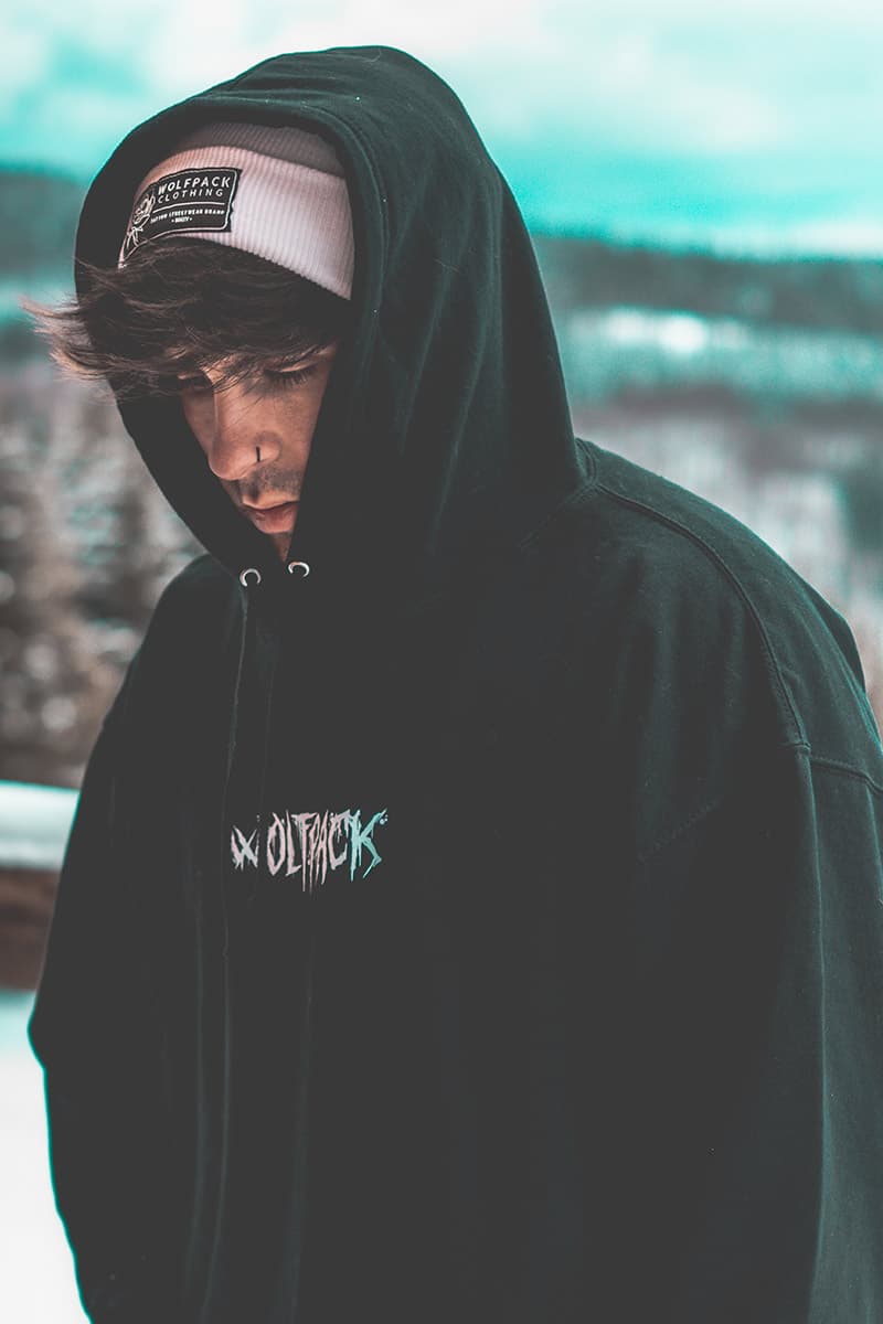 Black hoodie with BLIND WEREWOLF HOODIE UNISEX print - Wolfpack Clothing