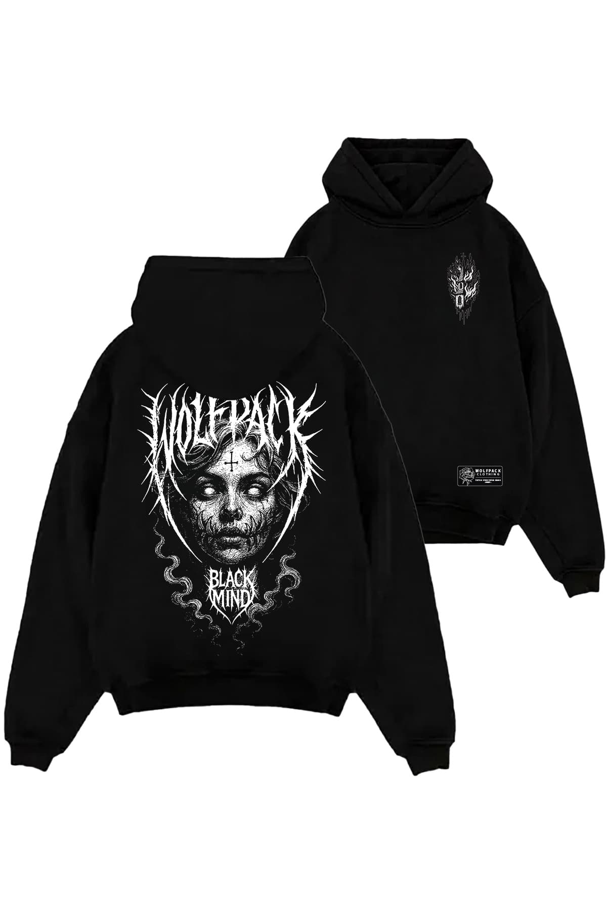 BLACK RITUAL OVERSIZED HOODIE UNISEX image 1 BLACK RITUAL OVERSIZED HOODIE UNISEX image 1
