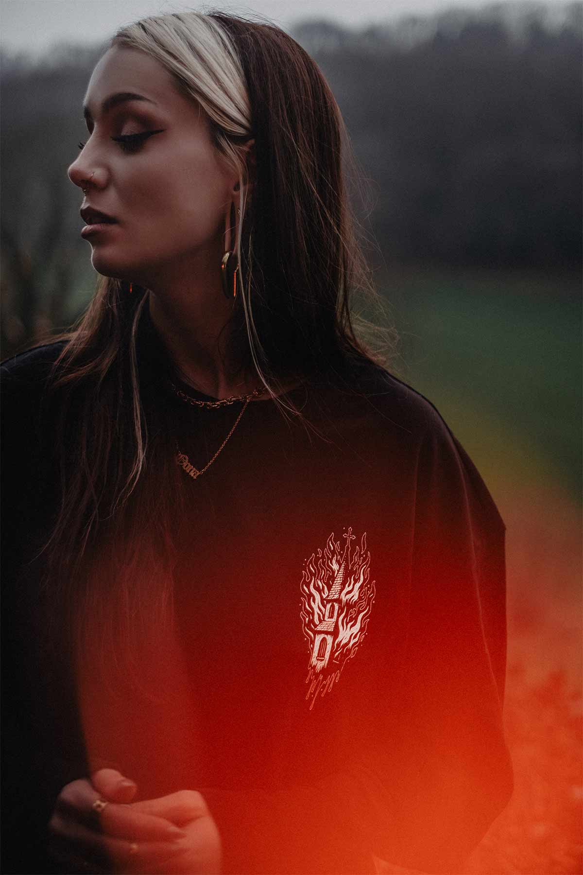 BLACK RITUAL OVERSIZED TEE UNISEX image 7 BLACK RITUAL OVERSIZED TEE UNISEX image 7