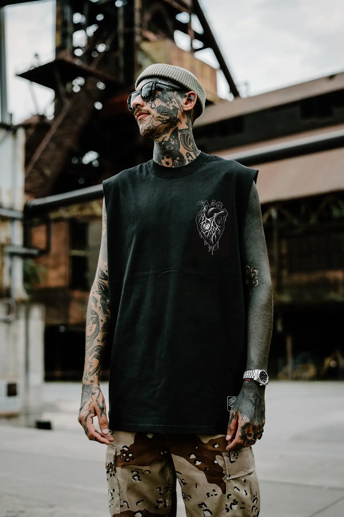 Black heavy tank top with ABYSS HOUND HEAVY FADED TANK UNISEX print - Wolfpack Clothing Black heavy tank top with ABYSS HOUND HEAVY FADED TANK UNISEX print - Wolfpack Clothing