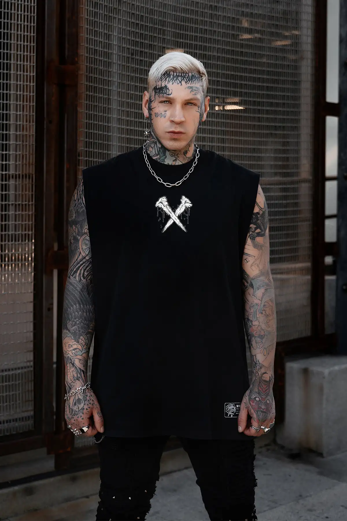 Black heavy tank top with UNDEAD HEAVY FADED TANK UNISEX print - Wolfpack Clothing Black heavy tank top with UNDEAD HEAVY FADED TANK UNISEX print - Wolfpack Clothing